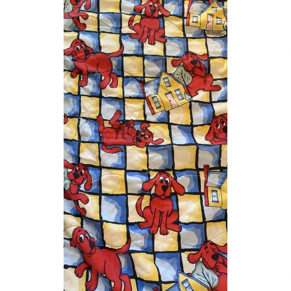 Vintage Y2K Clifford The Big Red Dog Twin Kids Comforter Blanket Reversible 90s